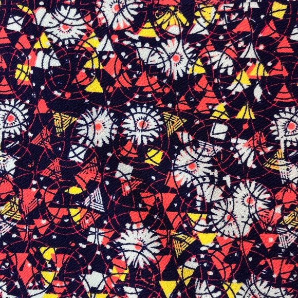 LuLaRoe Cassie Floral Geometric Print Pencil Skirt - Picture 7 of 8